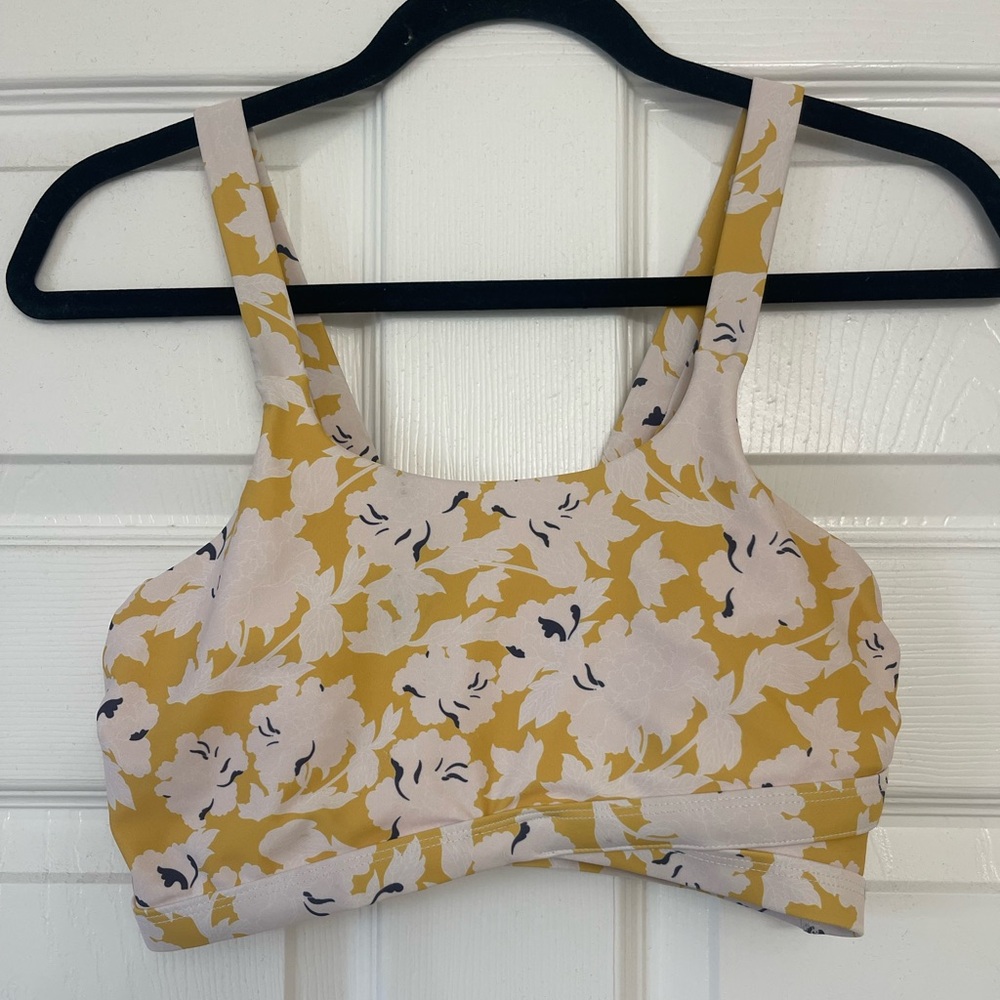 Nani Swimwear Yellow Floral Binkini Swim Top | Size Small